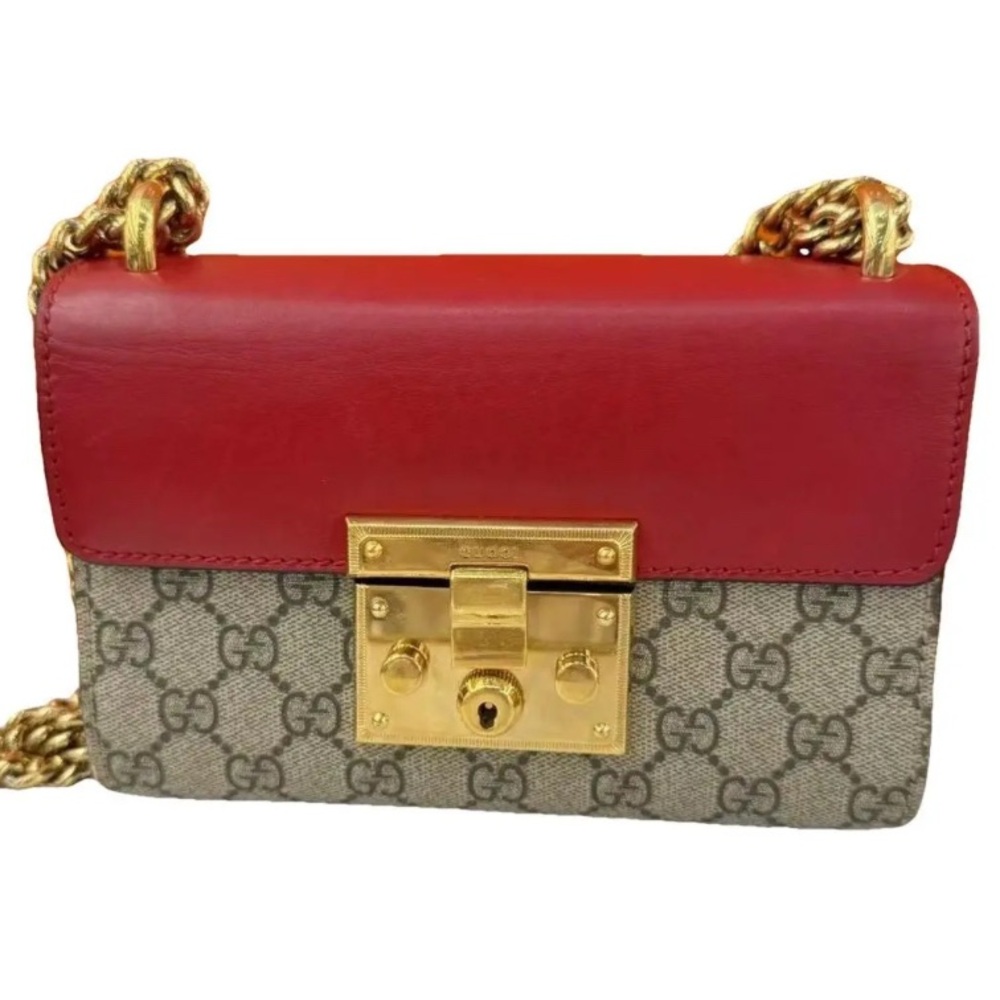 Gucci Padlock patent leather handbag w/COA